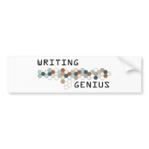 Writing Genius bumper stickers