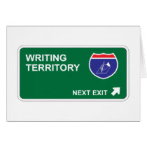 Writing Next Exit Greeting Card