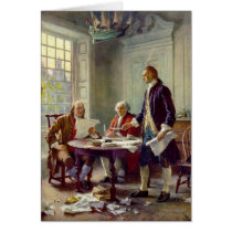 Writing of the Declaration of Independence Greeting Cards