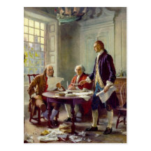 Writing of the Declaration of Independence Postcard
