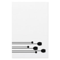 Writing paper Notizpapie floral flower black Desig Custom Stationery