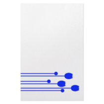 Writing paper Notizpapie floral flower blue Design Customized Stationery