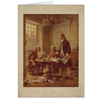 Writing the Declaration of Independence by Ferris Greeting Cards