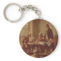 Writing the Declaration of Independence by Ferris Key Chain