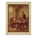 Writing the Declaration of Independence by Ferris Postcard