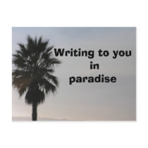 Writing to you in paradise postcards