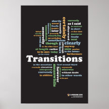 Writing Transitions 13" x 19" Classroom Poster