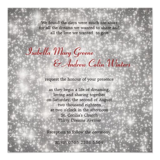 Written in the Stars Wedding Invitation