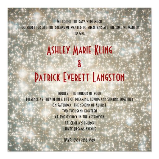 Written in the Stars Wedding Invitation