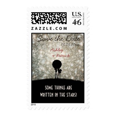 Written in the Stars Wedding Save the Date Postage