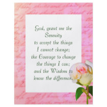 "Written with Rose" Serenity Prayer Flyer Design