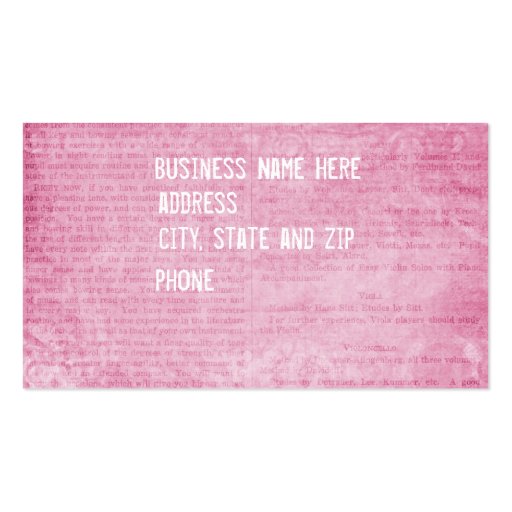 Written Words Business Cards (front side)