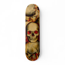 artsprojekt, skull, skulls, red, gothic, apocalyptic, alizarine red, For the Good Times (song), turkey red, Nashville, Tennessee, chrome red, Me and Bobby McGee, purplish red, Sunday Mornin' Comin' Down, purplish-red, east germanic, Shel Silverstein, east germanic language, chromatic color, wrongfulness, unjustness, spectral colour, spectral color, chromatic colour, cherry red, orange red, deep red, dark red, redness, sanguine, injustice, vermilion, carmine, cerise, scarlet, crimson, ruby, cardinal, bone, Skateboard with custom graphic design