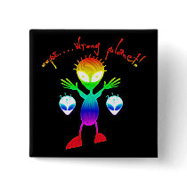 Wrong Planet Alien Buttons