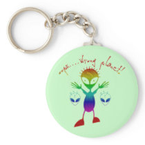Wrong Planet Alien Keychain