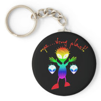 Wrong Planet Alien Keychain