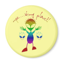 Wrong Planet Alien Magnets