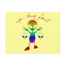 Wrong Planet Alien Postcard