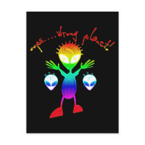Wrong Planet Alien Postcard
