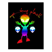 Wrong Planet Alien Postcard