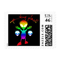 Wrong Planet Alien Stamps