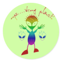 Wrong Planet Alien Stickers