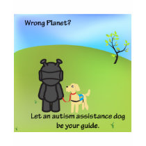 Wrong Planet? Autism Assistance Dogs t-shirts