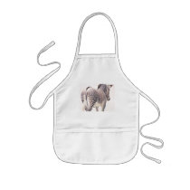 "Wrong Way" Zebra Wildlife Watercolor aprons