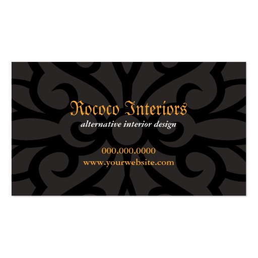 Wrought Iron Decorative Business Card (front side)