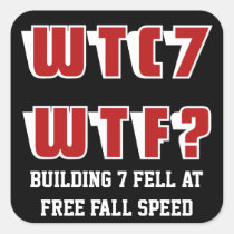 WTC 7 WTF? on black stickers