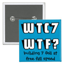 WTC 7 WTF? on blue Button