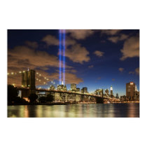 WTC Lights Brooklyn Bridge posters by captainifr WTC Lights Brooklyn Bridge posters