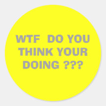 WTF  DO YOU THINK YOUR DOING ??? STICKER