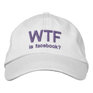 WTF is Facebook? Purple classic white cap embroideredhat