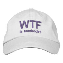WTF is Facebook? Purple classic white cap embroidered hats