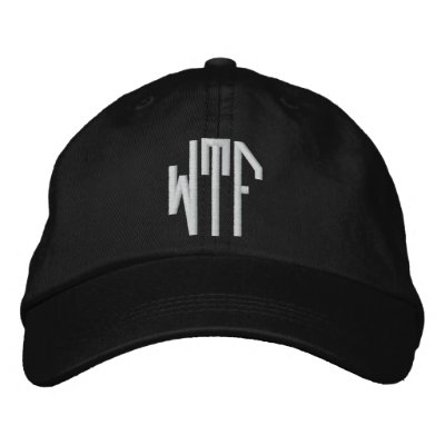 WTF lg oct adj blk ht Baseball Cap by twitterfunny