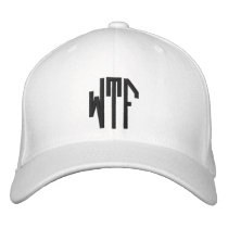 WTF lg oct adj wht ht embroidered hats