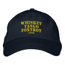 WTF, Over? embroidered hats
