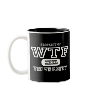 WTF University Dark mug