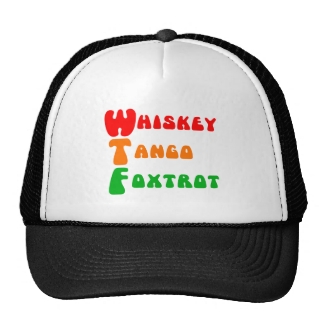 WTF Whiskey Tango Foxtrot fun acronym lettering