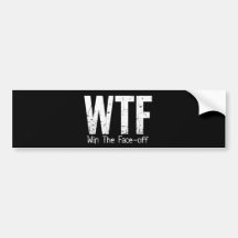 WTF: Win The Face-off Bumper Stickers