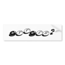 WTFWJD? Bumper Sticker bumper stickers by Enertron WTFWJD? Bumper Sticker bumper stickers