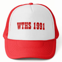 WTHS 1991 RED/WHITE BASEBALL CAP hats by mhz1973 WTHS 1991 RED/WHITE BASEBALL CAP hats