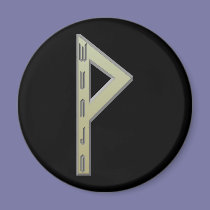 Wunjo Rune gold magnets