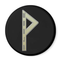 Wunjo Rune gold Fridge Magnet
