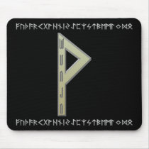 Wunjo Rune gold Mouse Pad
