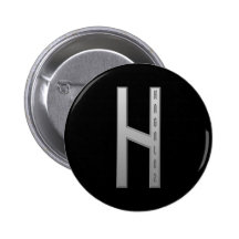 Wunjo Rune grey Pinback Button