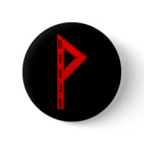 Wunjo Rune red Pinback Buttons