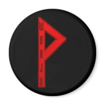 Wunjo Rune red Magnet