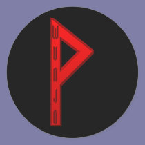 Wunjo Rune red stickers
